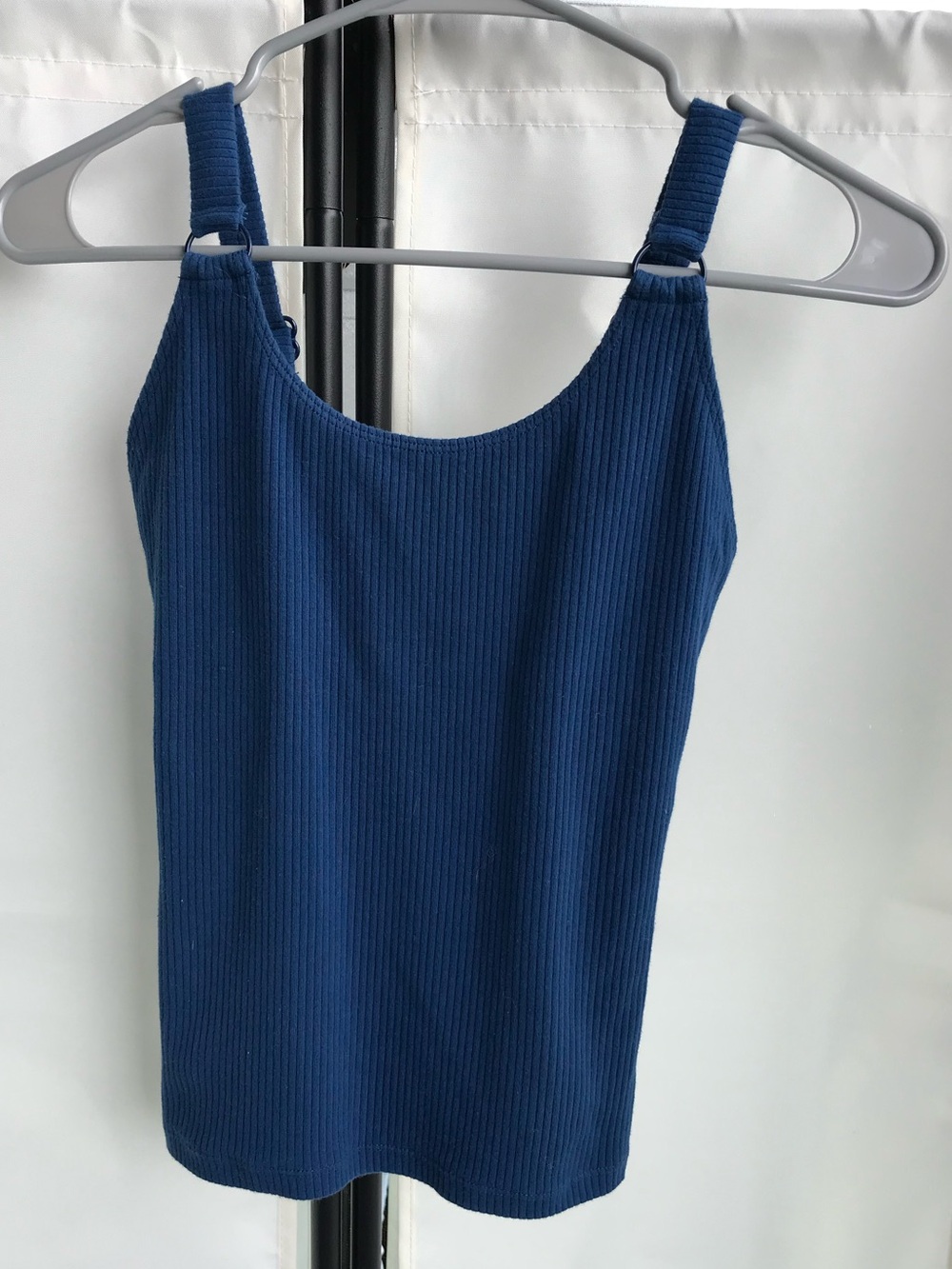 Free People Movement Ribbed Knit Tank Top in Deep Navy